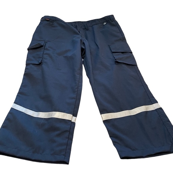 MWG COMFORT WEAVE Mens Fire Resistant Utility Pants Size 42x27 Pants altered - Picture 1 of 16